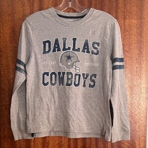 NFL Kids Gray Dallas Cowboys Long Sleeve Tee